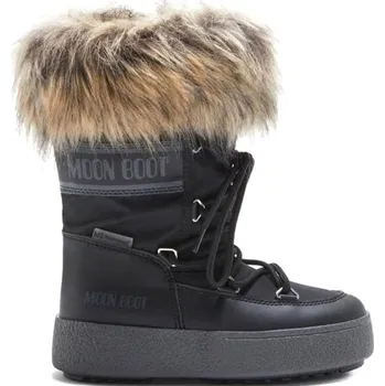 Dívčí sněhule Dětské zimní boty Moon Boot JTRACK MONACO LOW WP 001 black 34