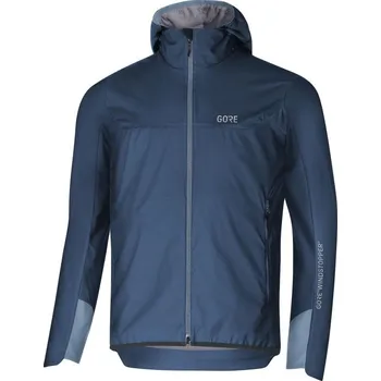 Cyklistická bunda Bunda Gore H5 WS Insulated Hooded pánské s kapucí modrá XL