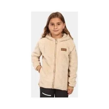 Chlapecká mikina Kilpi NORKA-JG béžová 110; Hnědá mikina + DÁREK DLE VÝBĚRU!
