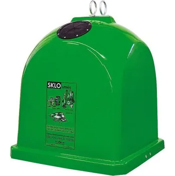 Popelnice Meva Sklolaminátový kontejner se spodním výsypem,Model MINI H-A 1,1 m3 - sklo