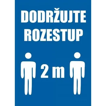 Meva Samolepka dodržujte rozestup 2 m 210x297 mm
