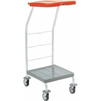 Odpadkový koš Meva Jednostojan na pytle pojízdný červený