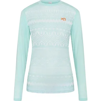 Dámské termoprádlo Dámské funkční merino triko Kari Traa Live Long Sleeve Bright Turquoise 623900 25/26 S