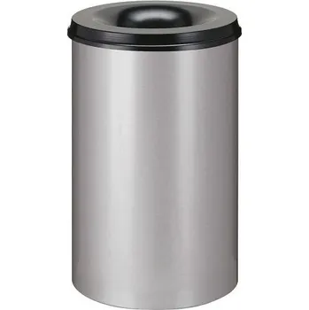 Odpadkový koš Meva Samozhášecí koš 110 l - šedo-černý