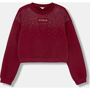 Chlapecké oblečení Dětská bavlněná mikina Guess J5BQ05.KAV34.9BYA burgundské 83X, vel. 125-135