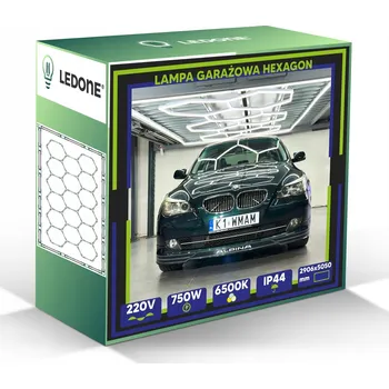 Stropní panel STROPNÍ SVÍTIDLO LED HEXAGON 750W 6500K Osvětlení garáže 290 x 505 cm