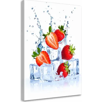 Obraz Obraz do kuchyně jídelny, Jahody led ovoce příroda 40x60