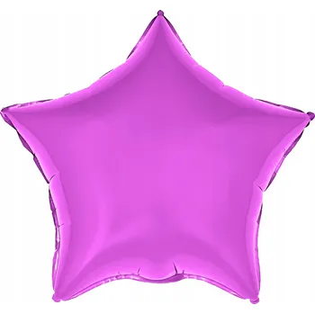Balónek Fóliový balónek ve tvaru hvězdy, fuchsiová barva, 45 cm