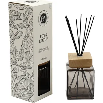 Aroma difuzér SiL, Anglie SIL - Velký vonný difuzér šedý s vůní Fíku a Lotosu - 1 litr
