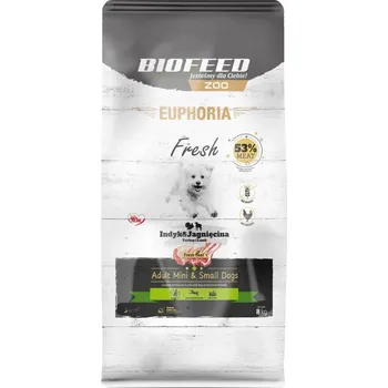 Krmivo pro psa Biofeed EUPHORIA FRESH Meat Adult 8kg Mini Small Krůta s Jehněčím