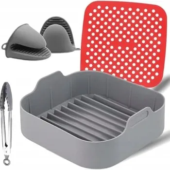 Nádoba na pečení VeryKip 4v1 Premium SILIKONOVÁ FORMA DO HRNCE ČTVERCOVÁ [21 CM]