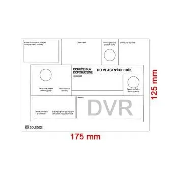 Obálka Obálky B6 125 x 175 mm do vlastních rukou