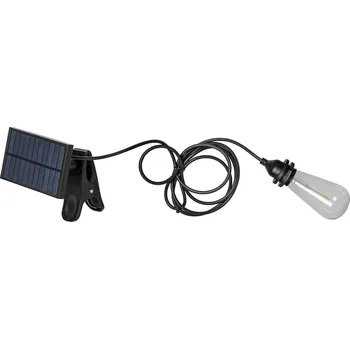 Solární LED světlo se soumrakovým senzorem E27 Star Trading Solar Cord Set - černá