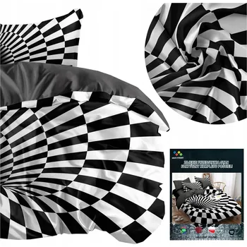 Povlečení Pościel 140x200 sada povlak 70x80 mikrovlákno 3D Andreas geometrické vzory