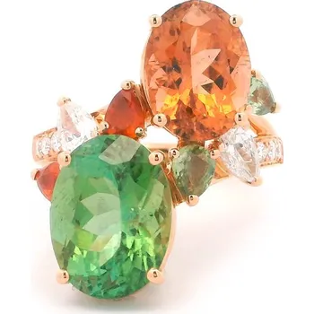 Prsten Prsten z 18kt zlata s turmalíny, safíry a diamanty 2011858