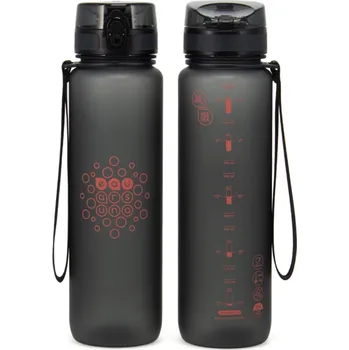 Láhev Láhev na pití Ars Una – matná 1000 ml, motivační ryska, tmavě šedá