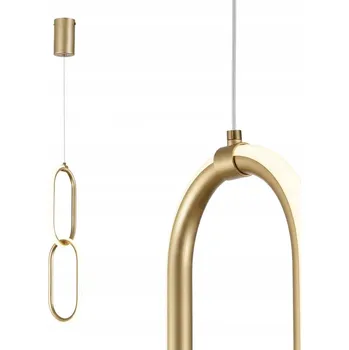 HOROZ Závěsné Stropní Svítidlo LED SANTANA 12W 700lm 4000K Zlaté 120cm