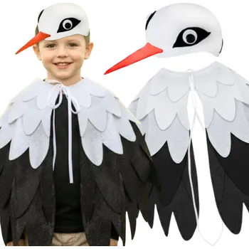 Karnevalový kostým Kostým čápa, halloweenský kostým, jarní den, kostým, dětské křídla