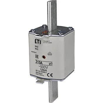POUŽITELNÁ PRŮMYSLOVÁ POJISTKA POMALÁ GG 2 315A 500V AC KOMBI ETI-POLAM NH-
