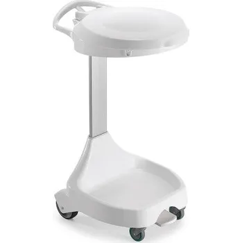 Popelnice Meva Držák pytle plastový mobil bílé víko