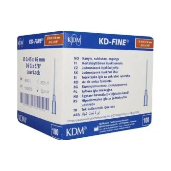 Injekční jehla KD Medical - Jemné sterilní injekční jehly 26G 0,45 x 16 mm 100 ks