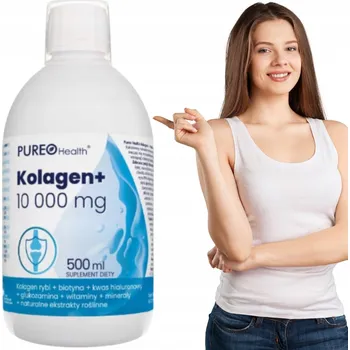 Kloubní výživa Kolagen+ 10000mg Pureo Health 500ml tekutý rybí kolagen s kyselinou hyaluronovou a vitamíny