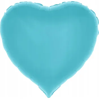 Balónek Fóliový balónek ve tvaru srdce, matný modrý, 45 cm