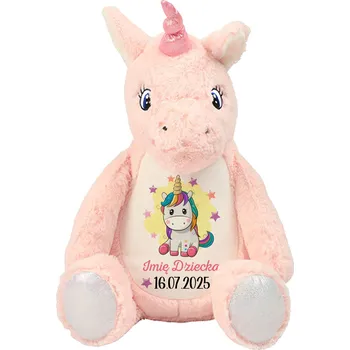 plyšák Plyšový Mazlíček Přítulníček Medvídek Plyšová Hračka Jednorožec jako Dárek ke sladkým snům Jméno dítěte