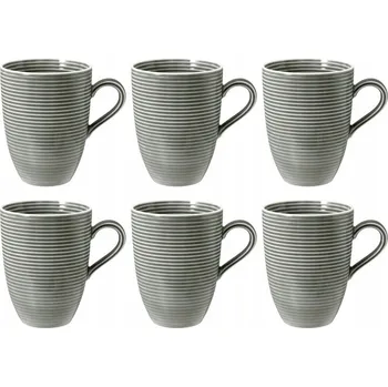 Sada 6 hrnků s uchem 350 ml šedá Seltmann porcelán