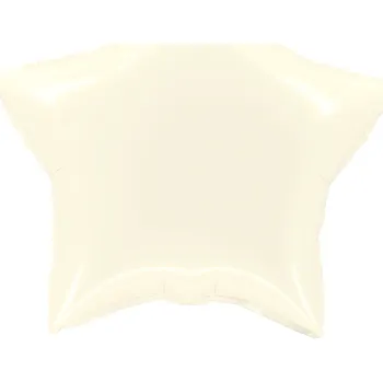 Balónek Fóliový balónek ve tvaru hvězdy, krémový, 45 cm