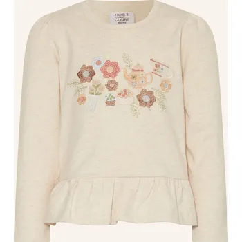 Dámské tričko Hust And Claire Dívčí Dlouhé Rukávy Hcalma S Volánky, béžová...