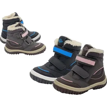Dívčí zimní obuv SLOBBY dětská zimní obuv 161-2091-T1 černá-modrá nebo šedá-růžová 25