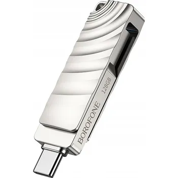 USB flash disk Flash disk Borofone BUD3 128 GB USB 3.0, USB 3.1 typ C šedý