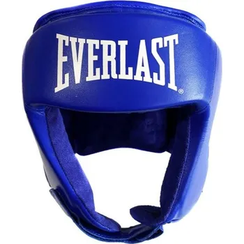 Chránič hlavy na box a bojový sport EVERLAST Boxerská helma Amateur Competition Headgear MODRÁ VELIKOST XL