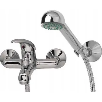 Vodovodní baterie Nástěnná vanová baterie s jednou pákou DIAMOND Cypr stříbrná