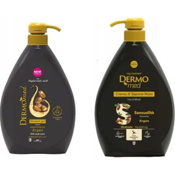 Mýdlo Dermomed Sada - Tekuté mýdlo + Sprchový gel Argan 1 L
