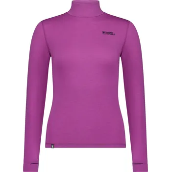 Pánské oblečení triko MONS ROYALE CASCADE MERINO BASE LAYER MOCK NECK LONG SLEEVE WMNS purple bolt Velikost: XS