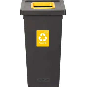 Odpadkový koš IGOTREND Igotrend, 720001 Koš na tříděný odpad 53 l, FIT BIN černá/žlutá