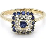 Zlatý Prsten s Modrými Kameny 7130140