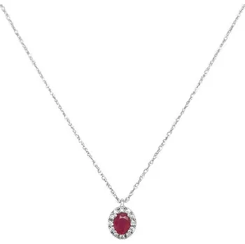 Přívěsek Rubínový přívěsek s diamanty z bílého zlata 2050452