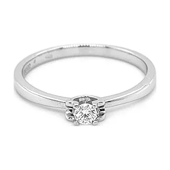 Prsten Zlatý Zásnubní Prsten s Diamantem 2011173