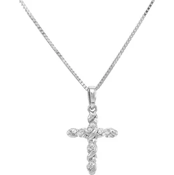 Přívěsek Zlatý Kříž se Zirkony 7151404