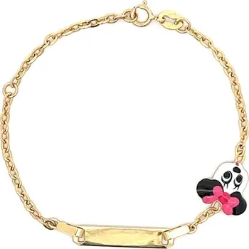 Náramek Zlatý Dětský Náramek Mickey Mouse s Destičkou 7070037