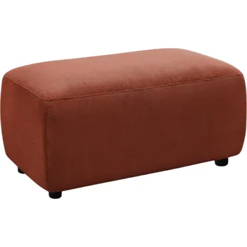 Taburet Bobochic Paris Terakotově oranžová manšestrová podnožka Enjoy 92 x 48 cm