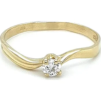 Prsten Zlatý Zásnubní Prsten se Zirkonem 7131056
