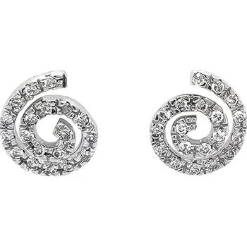 Náušnice Náušnice z Bílého Zlata s Jemnou Spirálovou Strukturou 7120236