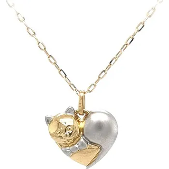 Přívěsek Přívěsek Srdce Kočka z Kombinovaného Zlata 7150553
