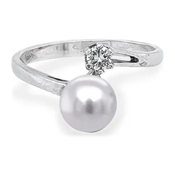 Prsten Zlatý Prsten s Perlou 7130303