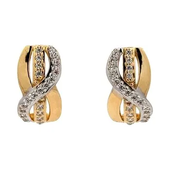 Náušnice Náušnice se Zirkony z Kombinovaného Zlata 7122708