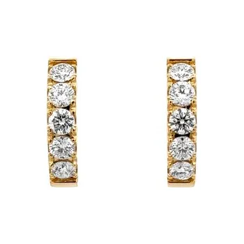 Náušnice Zlaté Kruhové Náušnice Diamanty 2020884